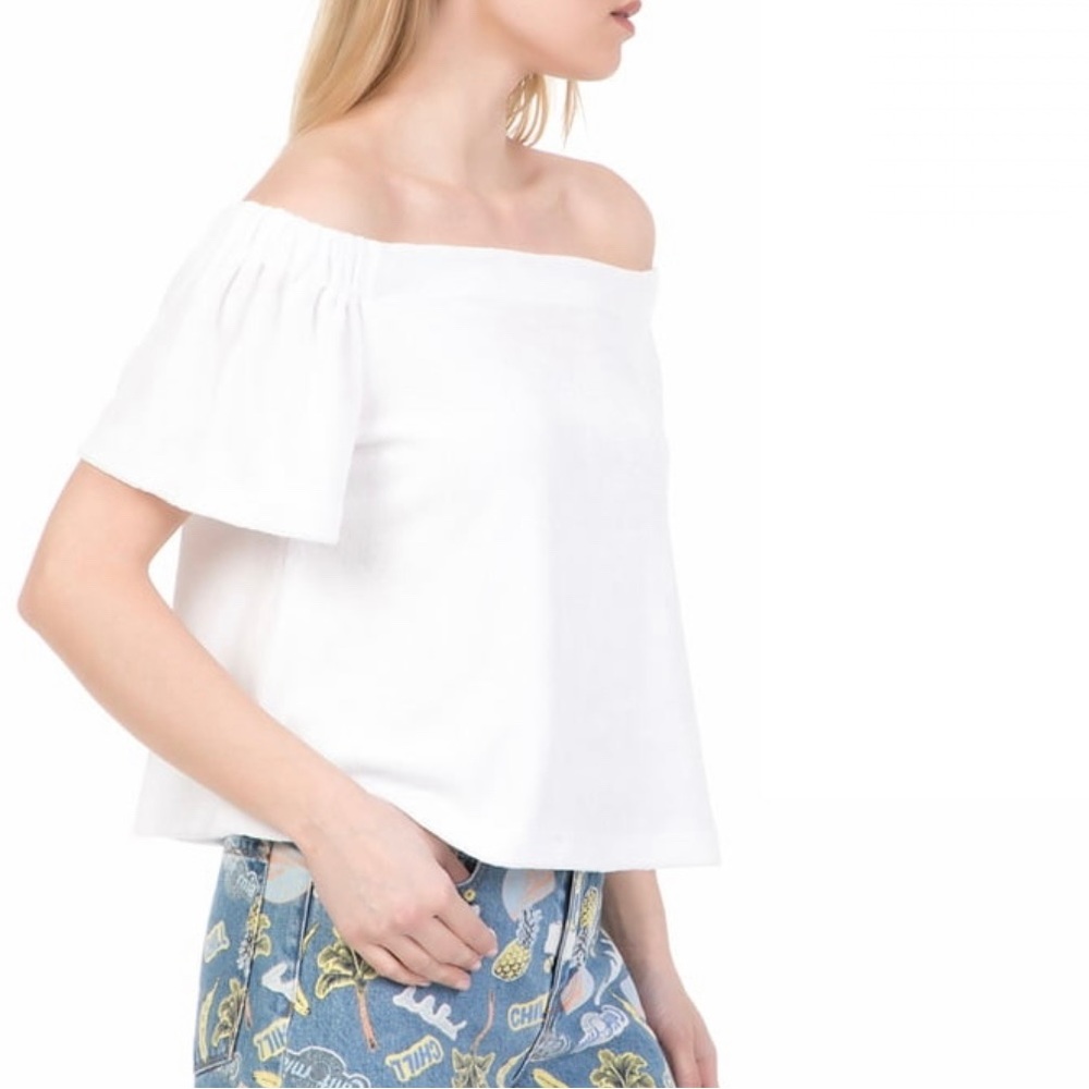 Juicy Couture White Micro-Terry Top